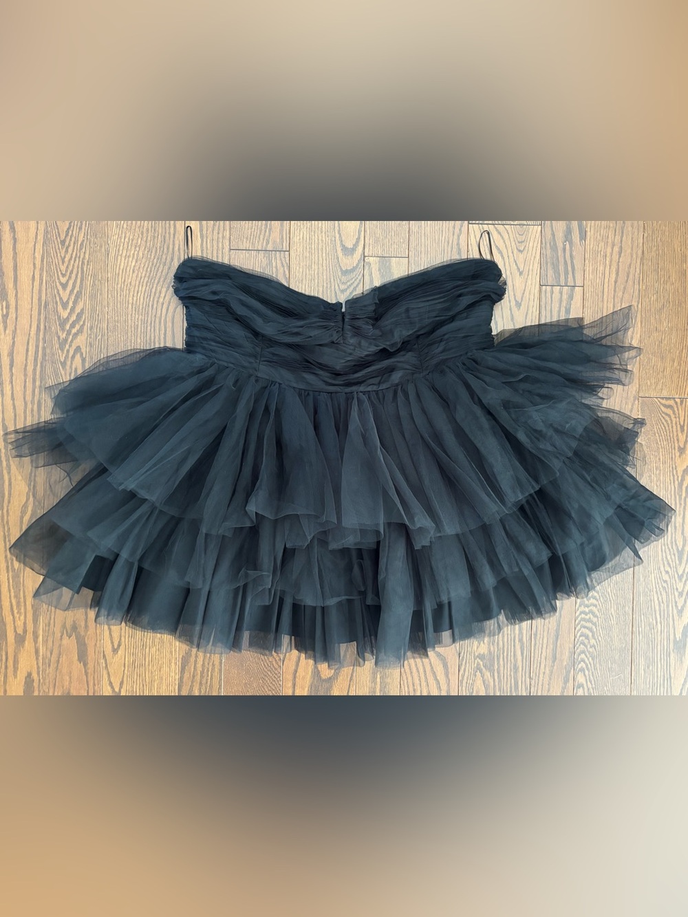 New H & M Tutu Dress Black Tulle Plus XXL 2XL Flare Halloween Black